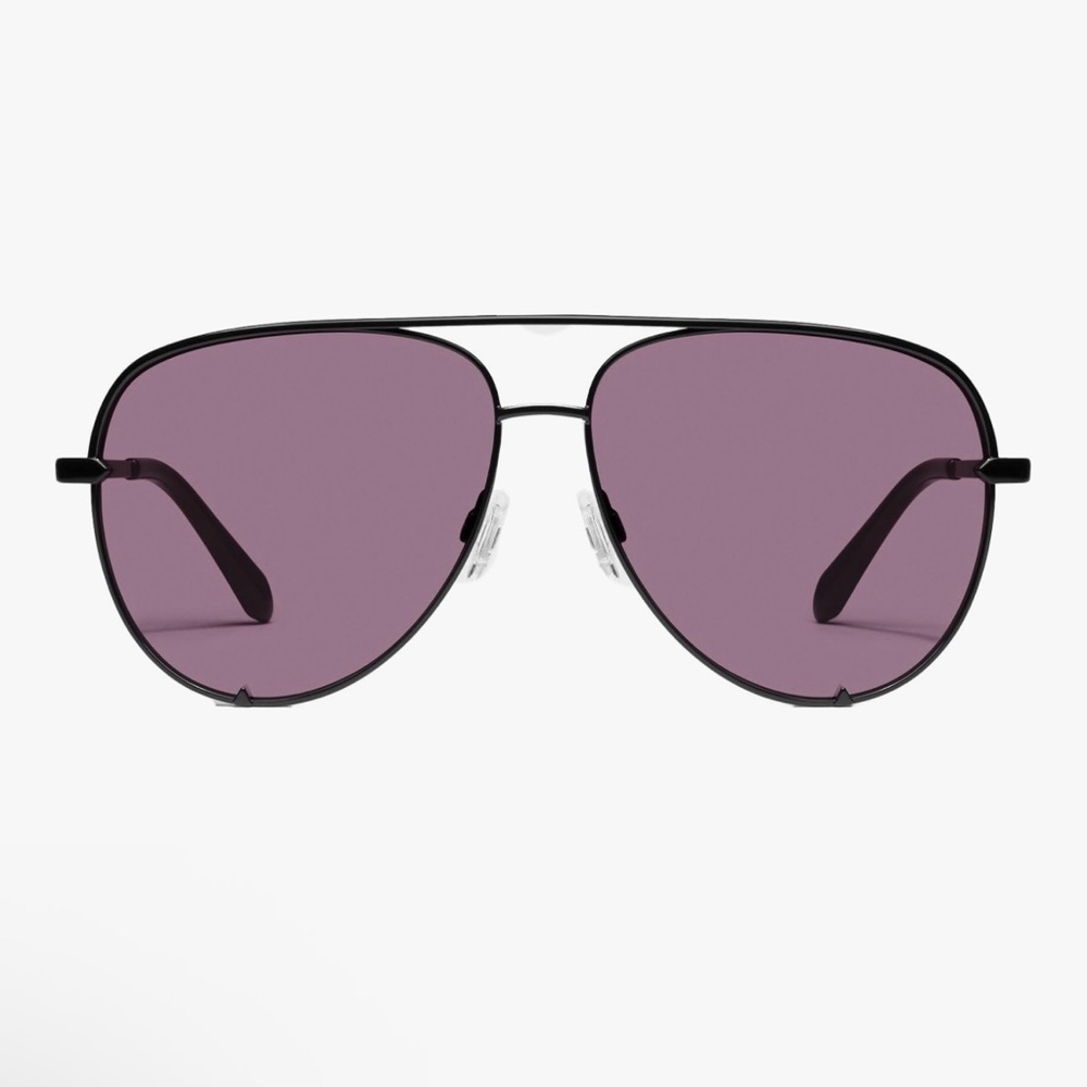 QUAY HIGH KEY EXTRA LARGE BLACK/AMETHYST AVIATORS Sunglasses - Picture 4 of 7